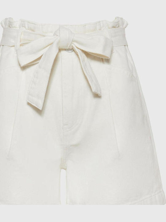 Γυναικείο Τζιν Ψηλόμεσο Σορτς Off White