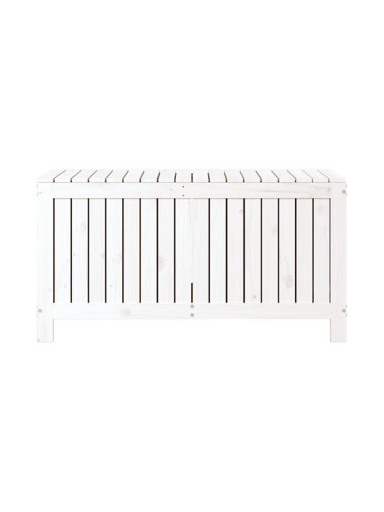 vidaXL Außenlagerbox Hölzernes Weiß L115xB49xH60cm