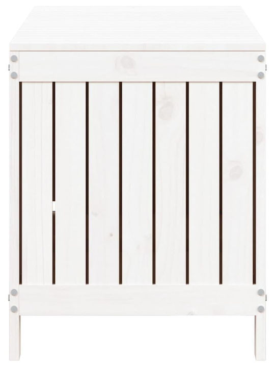 vidaXL Außenlagerbox Hölzernes Weiß L115xB49xH60cm