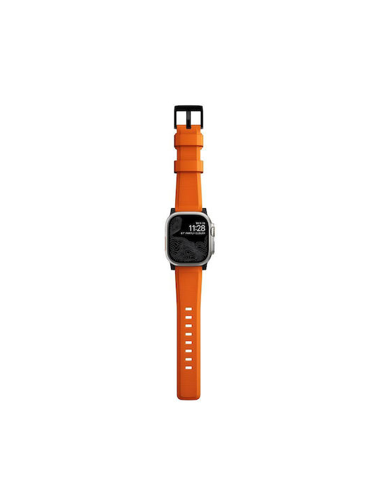Nomad Rugged Λουράκι Σιλικόνης Πορτοκάλι / Μαύρο (Apple Watch 42/44/45mm)