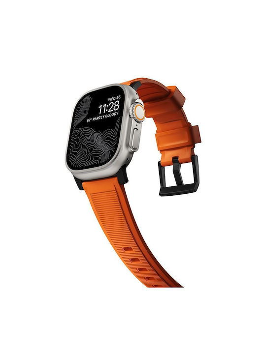 Nomad Rugged Λουράκι Σιλικόνης Πορτοκάλι / Μαύρο (Apple Watch 42/44/45mm)