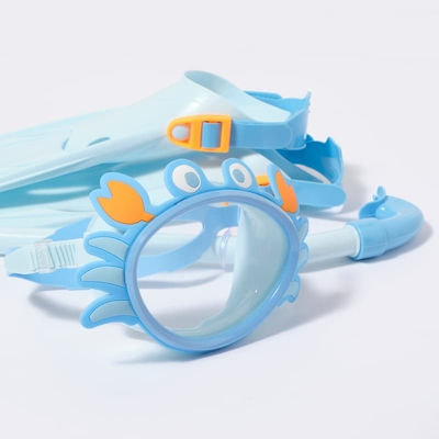 Sunnylife Kids' Diving Mask Set with Respirator Sonny the Sea Creature & Βατραχοπέδιλα Light Blue
