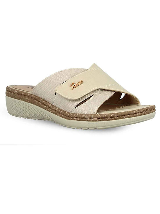 Parex Women's Flat Sandals in Beige Color