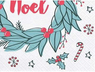 Set of 20 Noel paper towels