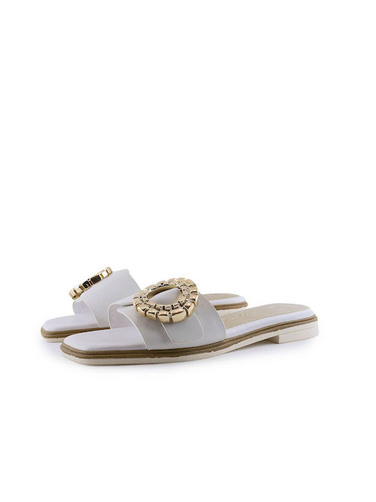 Marco Tozzi Women's Flat Sandals in White Color