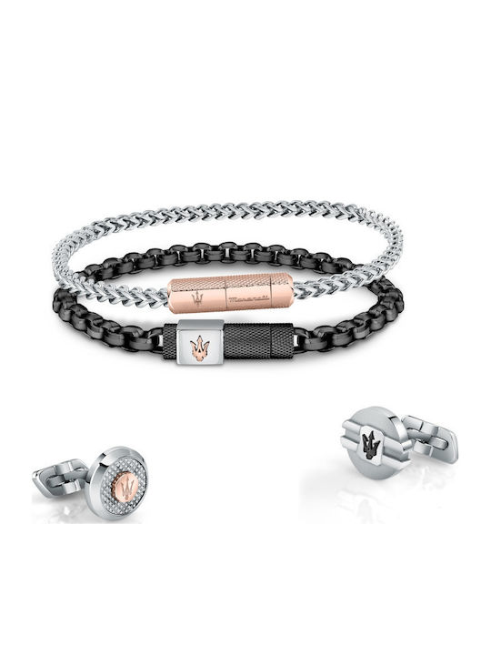 Maserati Cufflinks from Silver in Rose Gold Color