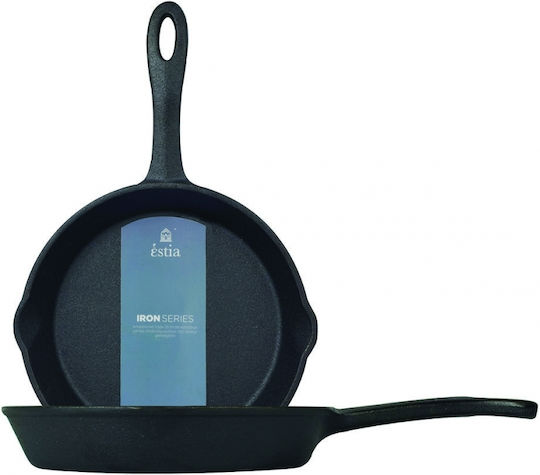 Estia Iron Series Τηγάνι από Μαντέμι με Αντικολλητική Επίστρωση 25cm