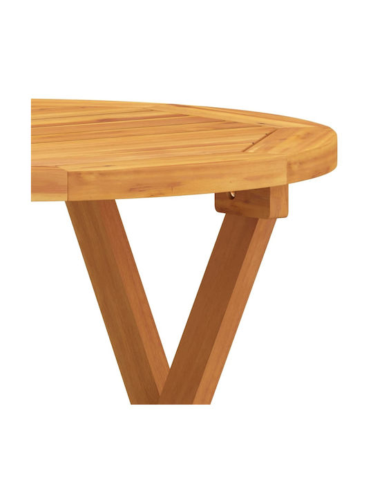 Sitting Room Table for Small Outdoor Spaces Made of Acacia 46x46x47cm