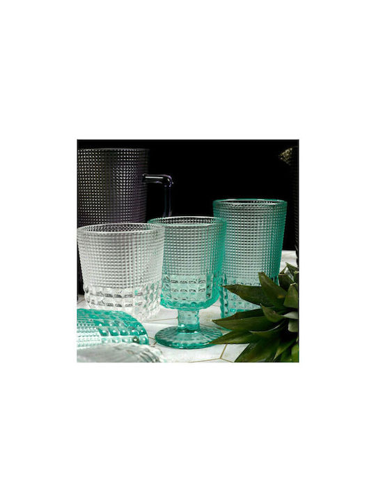 HFA Pearls Set of Glasses Whiskey made of Glass in Green Color 275ml 6pcs