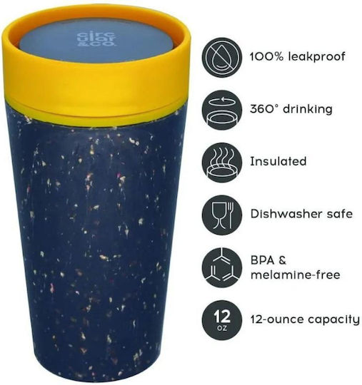 rCUP Circular & Co Κούπα από Ανακυκλωμένο Χαρτί Black and Giggle Pink 340ml