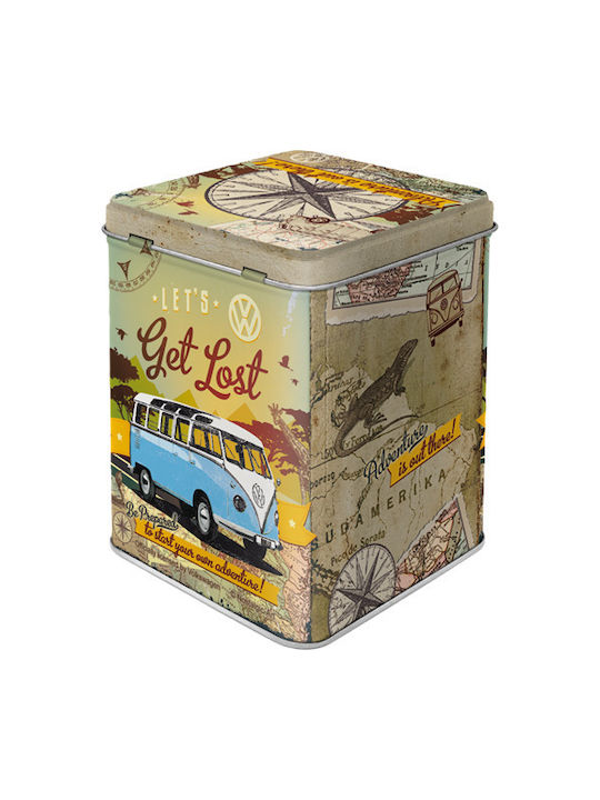 Nostalgic Art Cable Stripping Box Tea with Lid Metallic In Beige Colour 7.5x9.5x7.5cm 1pcs