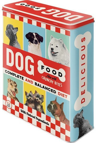 Nostalgic Art 3D Animal Club Dog General Use Food Jar with Lid Metallic 19x8x26cm 1 Piece