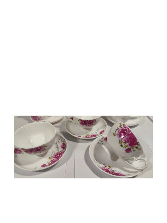 Porcelain Coffee Cup Set 100ml White 6pcs