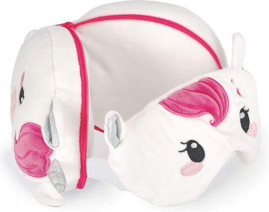 Legami Milano My Travel Buddy Travel Set Pillow and Mask for Kids White