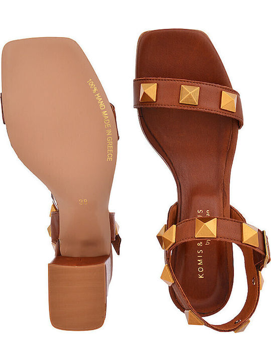Leder Sandalen Tabac Braun