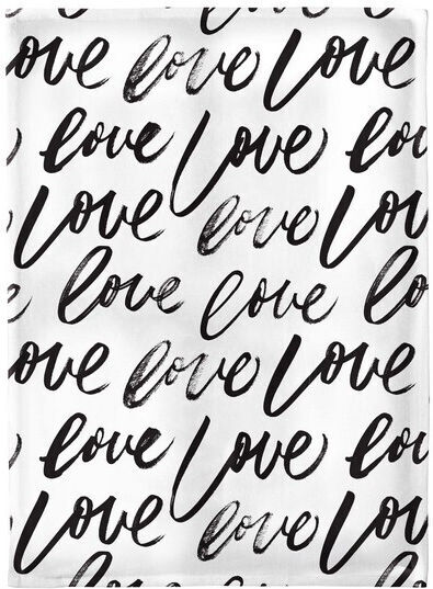 Chic Mic Love Πετσέτα Κουζίνας από 100% Βαμβάκι σε Λευκό Χρώμα 70x50cm Chic Mic Love Πετσέτα Κουζίνας από 100% Βαμβάκι σε Λευκό Χρώμα 70x50cm