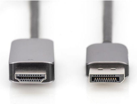 Digitus Cable DisplayPort male - HDMI male 1.8m Μαύρο (DB-340305-018-S)