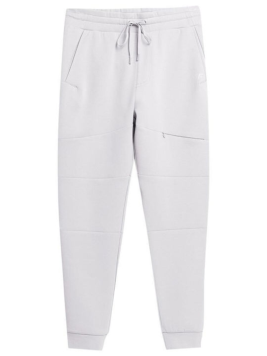 4F Men's Sweatpants with Rubber White