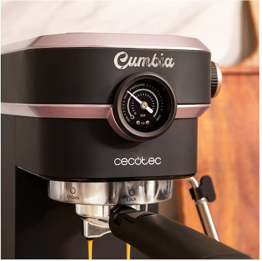Cecotec Cafelizzia 890 Pro Μηχανή Espresso 1350W Πίεσης 20bar Rose