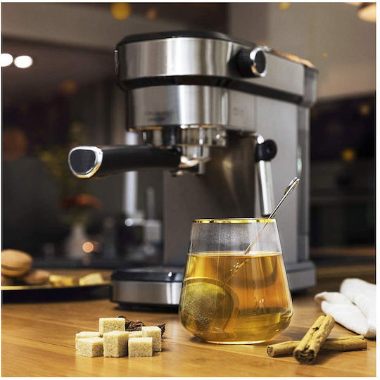 Cecotec Cafelizzia 790 Duo Μηχανή Espresso 1350W Πίεσης 20bar Steel