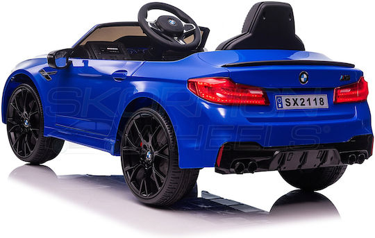 BMW M5 Едноместен с Дистанционно Управление Лицензиран 12 Волта Син за 1+ Години