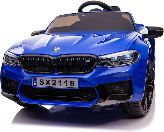 BMW M5 Едноместен с Дистанционно Управление Лицензиран 12 Волта Син за 1+ Години