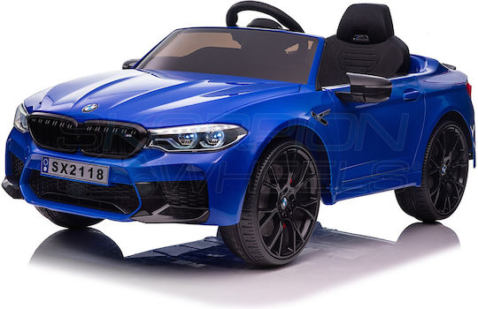 BMW M5 Едноместен с Дистанционно Управление Лицензиран 12 Волта Син за 1+ Години