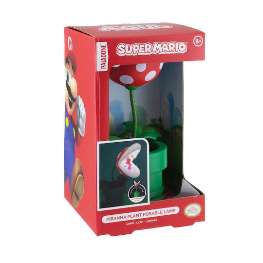 Paladone Lampă decorativă pentru copii Super Mario Mini Piranha Plant Verde 21.3εκ.