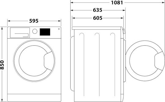 Whirlpool FFWDD 107426 BSV EE Waschtrockner 10kg/7kg Dampf 1400 Umdrehungen