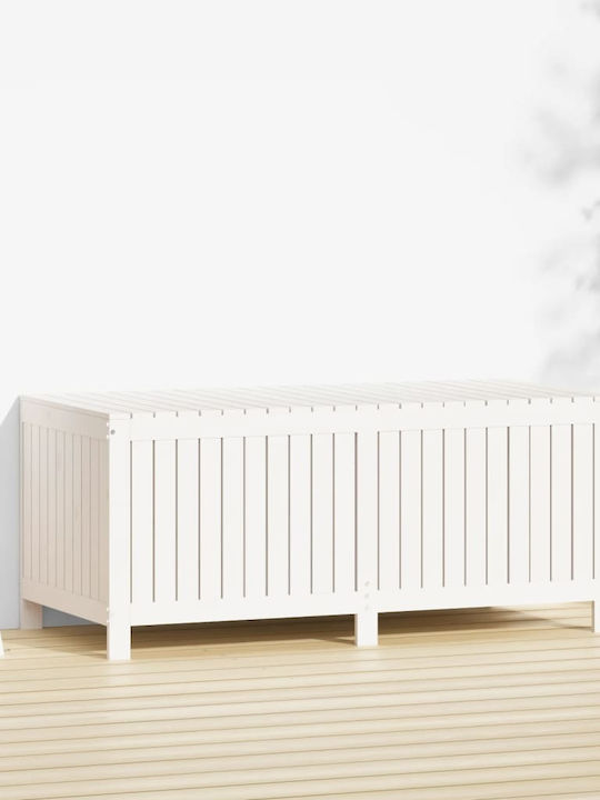 vidaXL Außenlagerbox Hölzernes Weiß L147xB55xH64cm