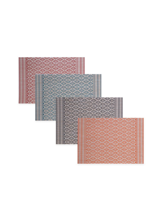 Nef-Nef Homeware Fabric Placemats Palacio Orange 45x33cm 2pcs