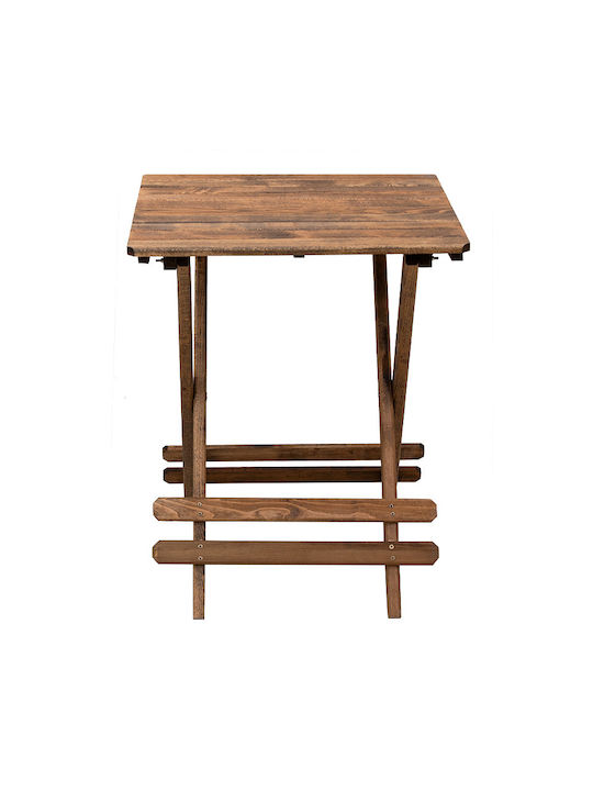 Queen Outdoor Dinner Foldable Wood Table Natural 60x60x75cm