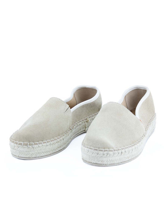 Ragazza Lederne Damen Espadrilles in Beige Farbe