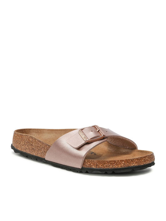 Madrid Damen Anatomisch Flache Sandalen Kupfer Schmale Passform