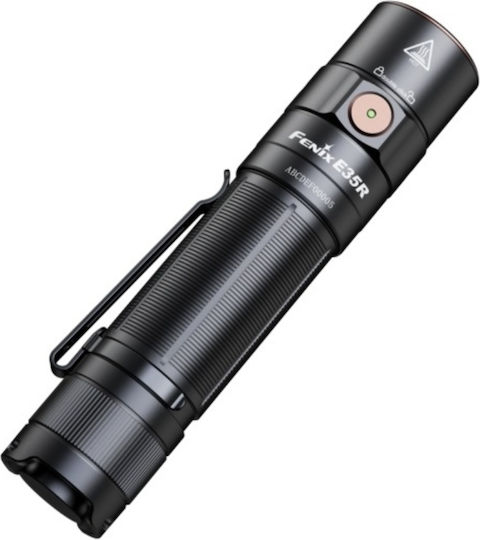 Fenix Wiederaufladbar Taschenlampe LED IP68 mit maximaler Helligkeit 3100lm E35R Schwarz