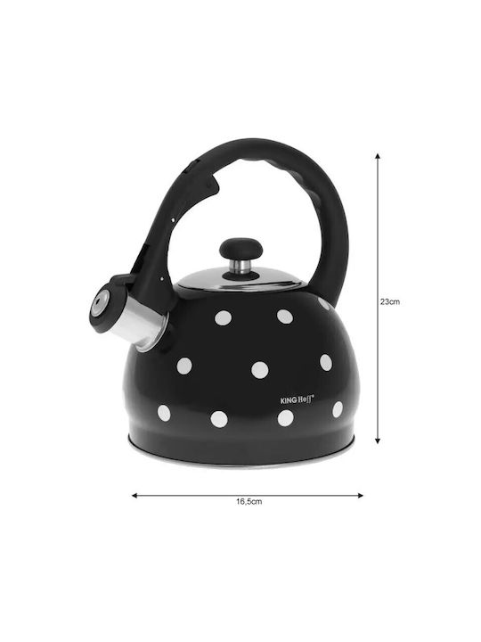 KING Hoff Dots Βραστήρας Ανοξείδωτος Μαύρη 2000ml
