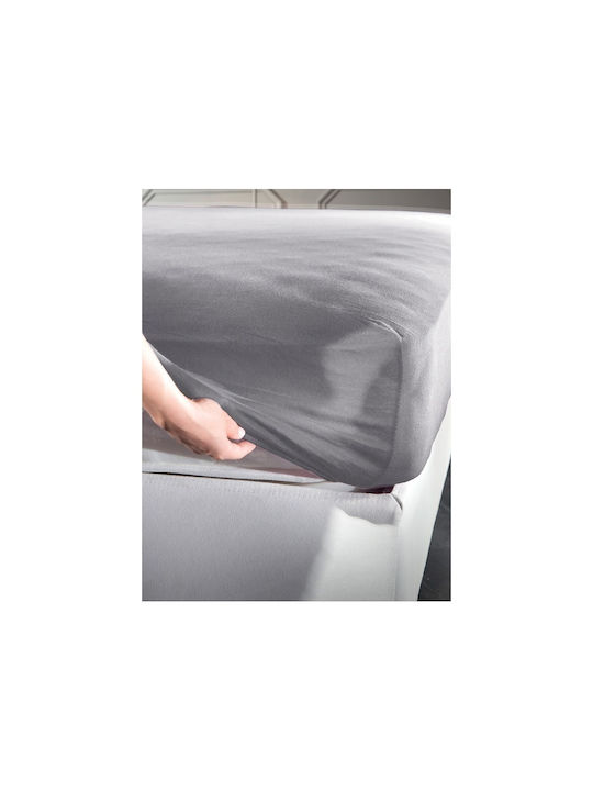La Luna Sheet Semi Double with Elastic 120x200+30cm. Jersey Grey Gray