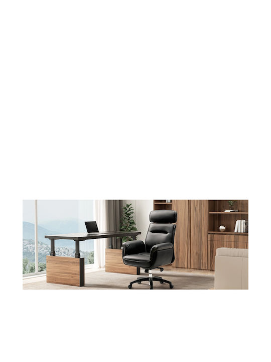 Reclining Office Chair with Fixed Arms Black Eureka Ergonomic