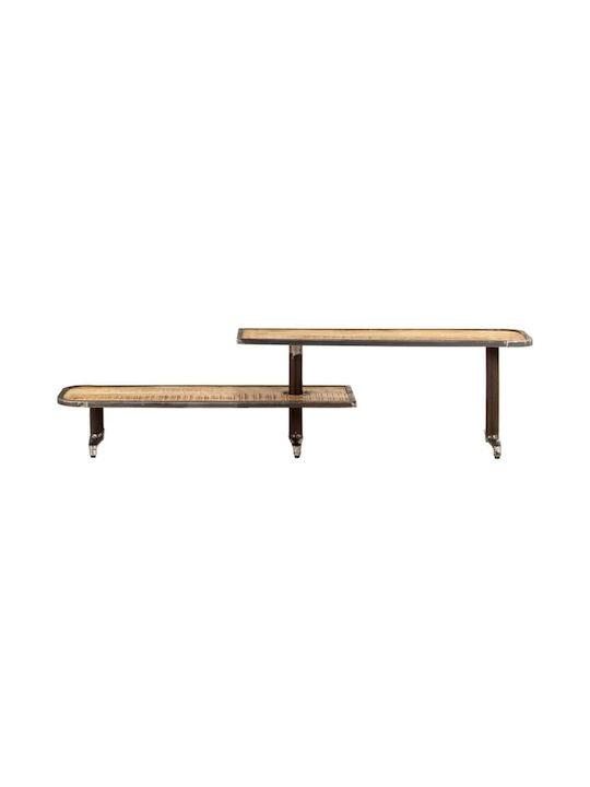 TV Stand from Solid Wood Beige L160xW30xH40cm