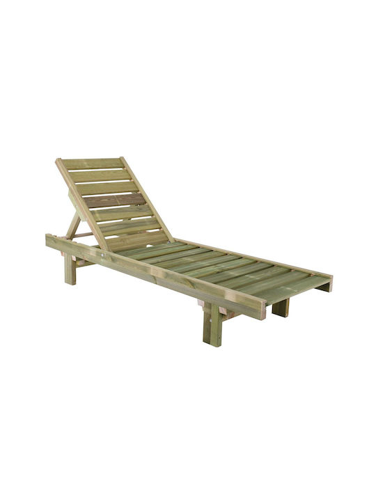 Deckchair Wooden Lugano Natural 200x68x32cm.