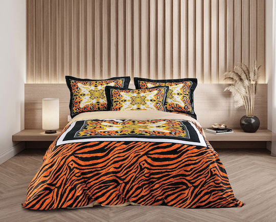 Makis Tselios Home Комплект Пухено Куинсайз 220x240бр Asia Бежов 3бр 350 г/м²Gsm
