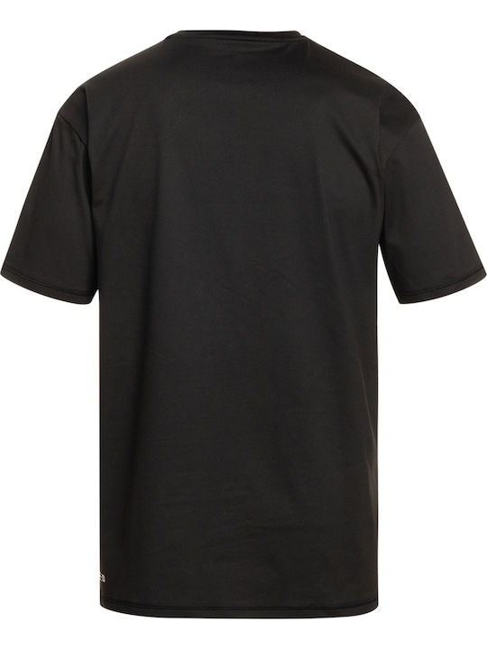 Quiksilver Solid Streak Ανδρική Κοντομάνικη Αντηλιακή Μπλούζα Μαύρη