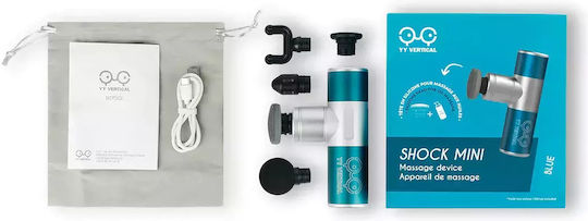 YY Vertical Shock Mini Gun Massage for the Body with Vibration Blue