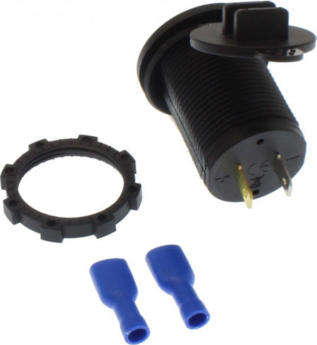 Motorradladegerät mit Anschlüssen: 2xUSB