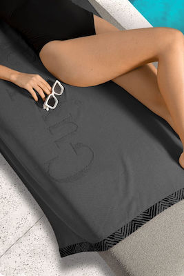 Guy Laroche Snap Beach Towel Gray 180x90cm