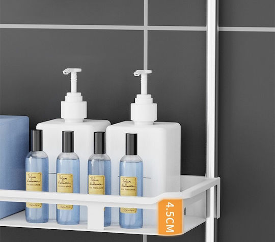 Factory Floor Bathroom Shelf Plastic with 2 Shelves 30x14x58cm White