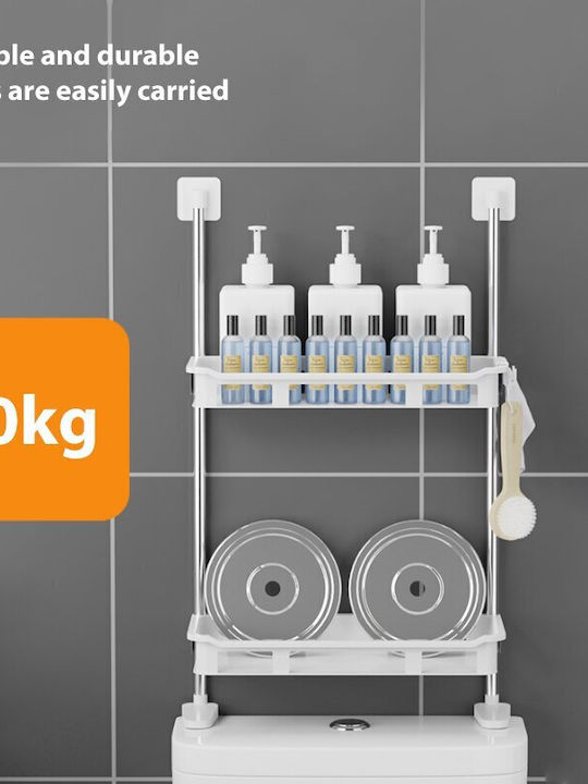 Factory Επιδαπέδια Ραφιέρα Μπάνιου Πλαστική με 2 Ράφια 30x14x58cm
