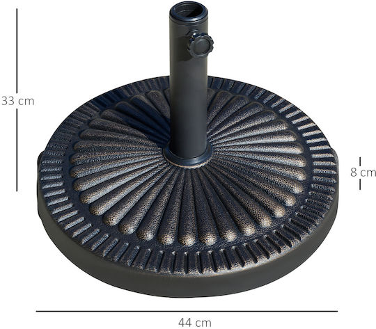 Outsunny Umbrella Stand made of Metal Bronze 44x44x33cm