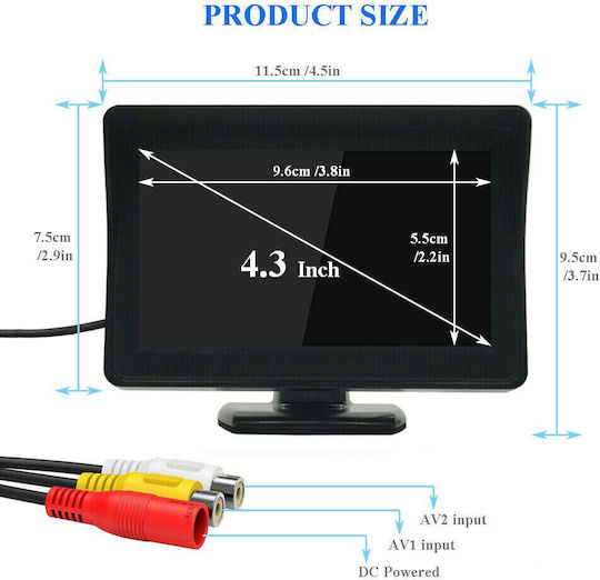 4.3 Inch Car Auxiliary Screen for Dashboard