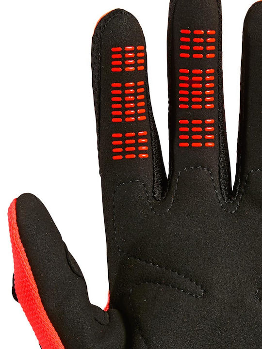 Fox MX Youth Dirtpaw Motocross ръкавици Fluo Red